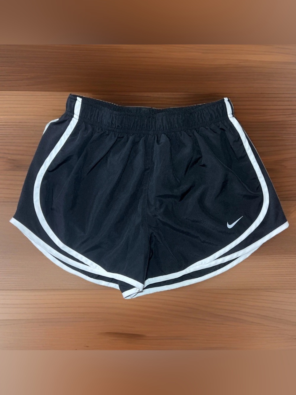 Nike DRI-FIT Women’s M Black Athletic Shorts With White Trim